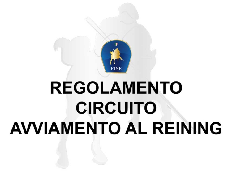 Regolamento Avviamento al Reining FISE 2025