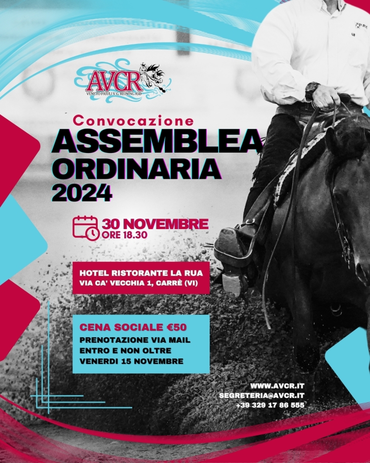 Assemblea Ordinaria soci AVCR del 30 Novembre 2024